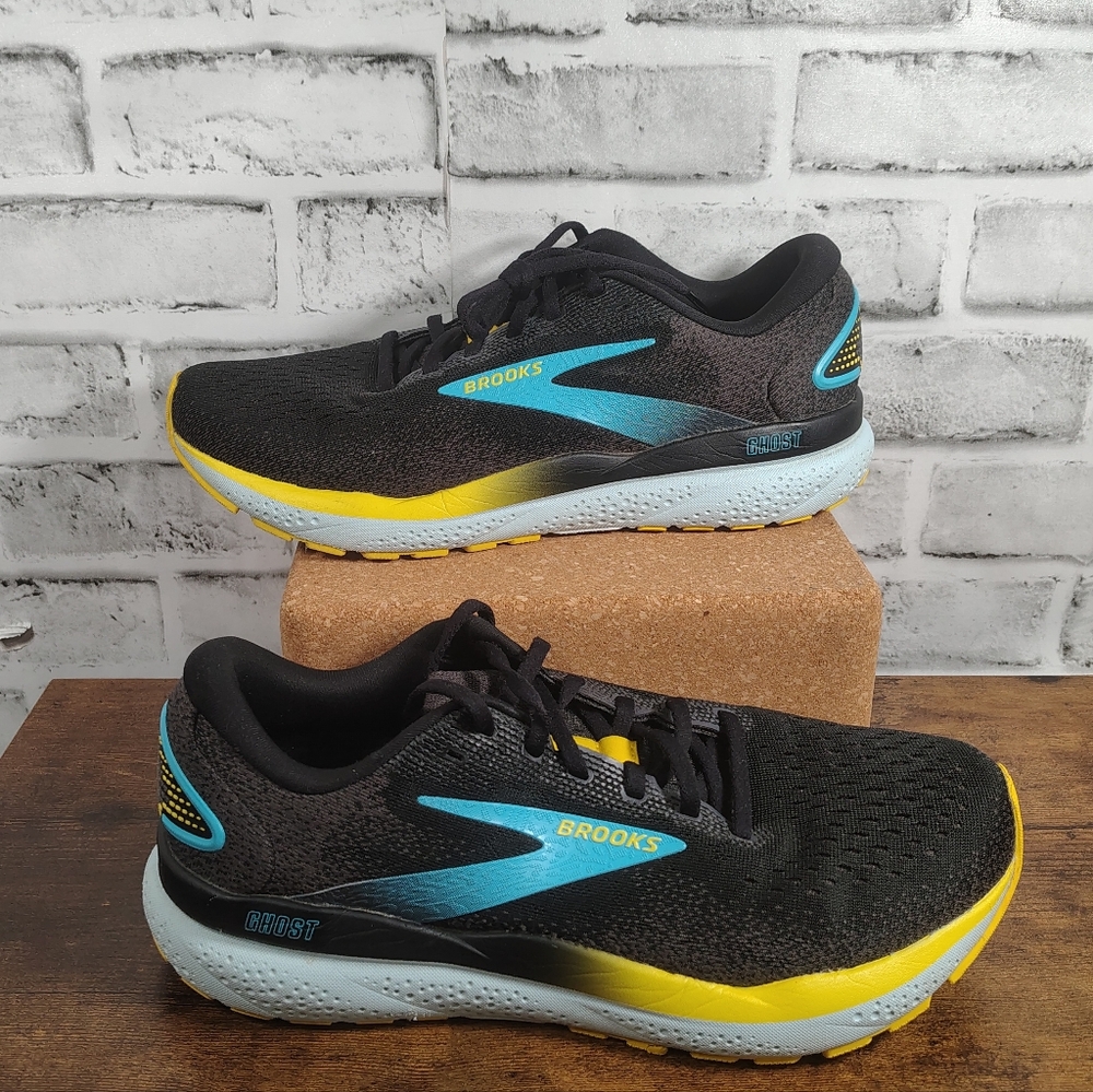 Brooks Ghost 16 1104181D029 Black Running Shoes Sneakers Men's 9.5 D